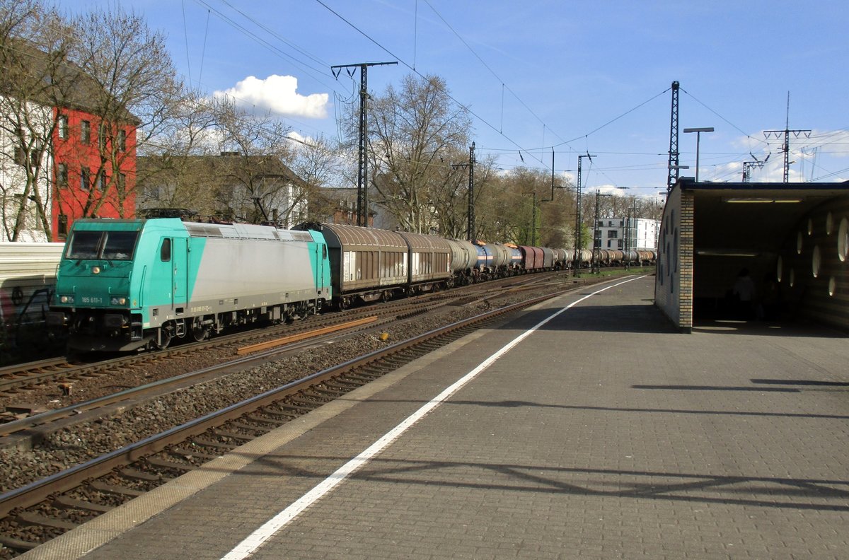 Alpha Trains 185 611 durchfahrt Köln Süd am 20 Jänner 2017. 