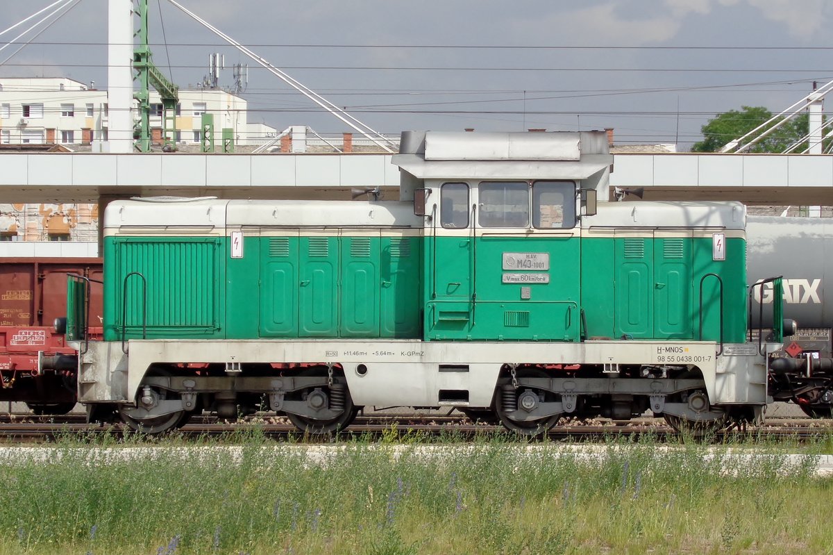 Am 12 Mai 2018 steht M43-001 in Budapest-Kelenfld. 