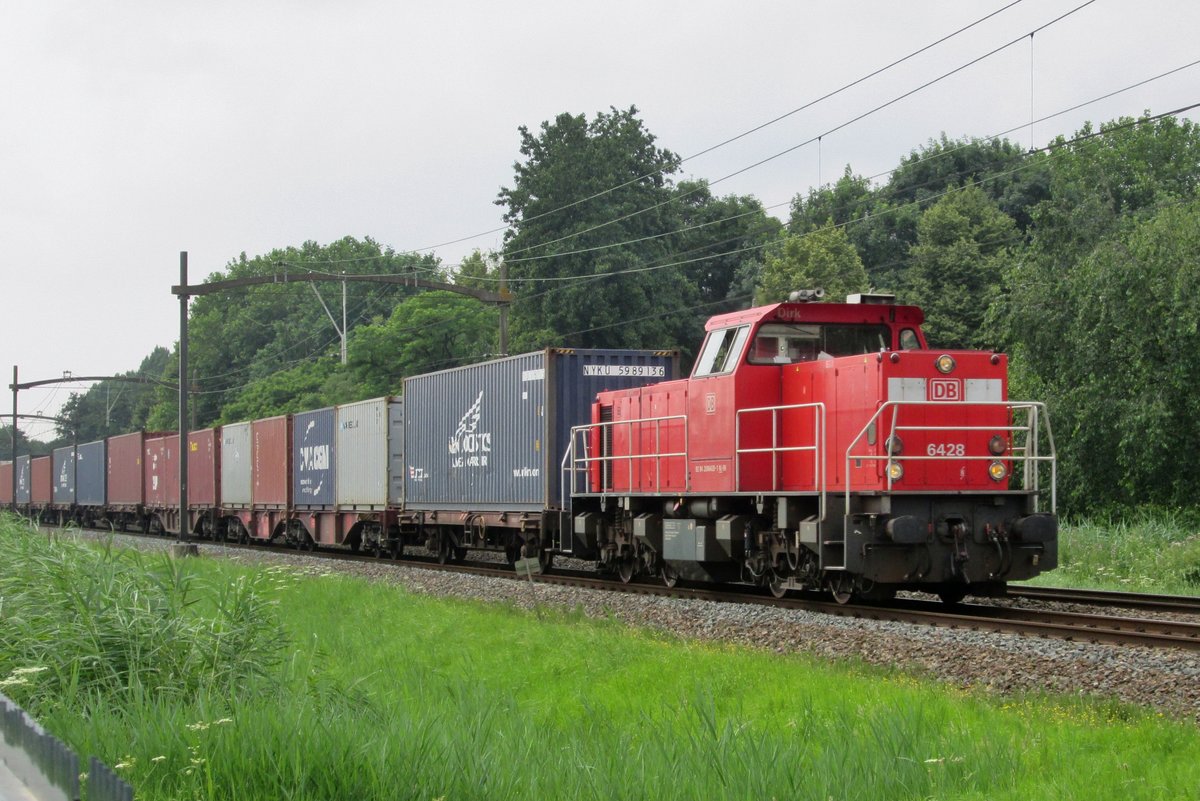 Am 20 Juli 2016 durchfahrt 6428 Dordrecht-Zuid.