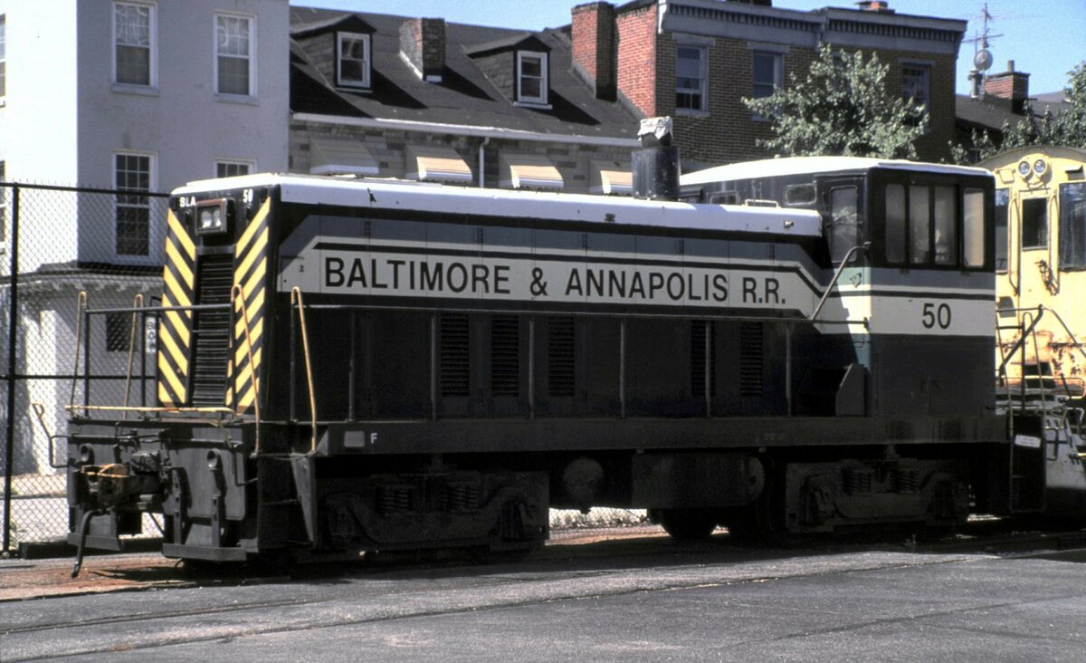 Baltimore & Ohio Museum Switcher GE Nr.50 von Baltimore & Annapolis in Baltimore am 28.05.1999.