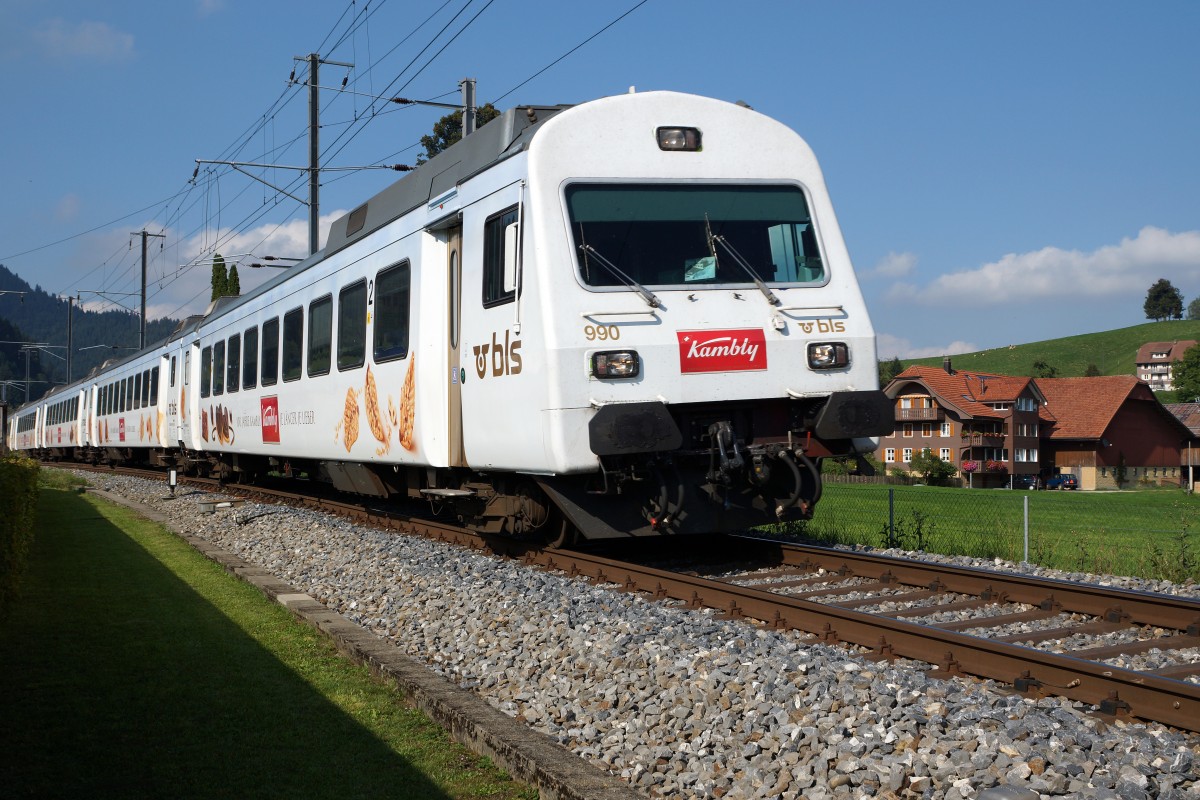BLS: Kamby-Zug bei Escholzmatt am 9. September 2015.
Foto: Walter Ruetsch
