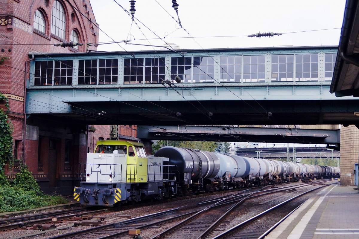 CAPTRAIN: Züge der CAPTRAIN in HAMBURG HARBURG unterwegs. Aufnahme vom 13. Oktober 2015.
Foto: Walter Ruetsch