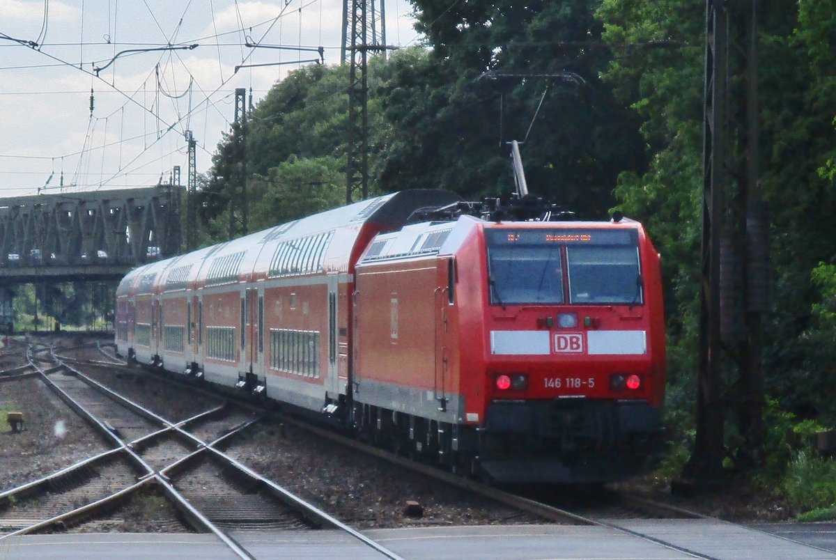 DB 146 118 durchfahrt am 22 Mai 2017 Recklinghausen Süd.