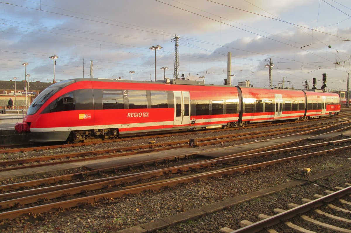 DB 643 049 verlässt am 27 Dezember 2016 Münster Hbf.