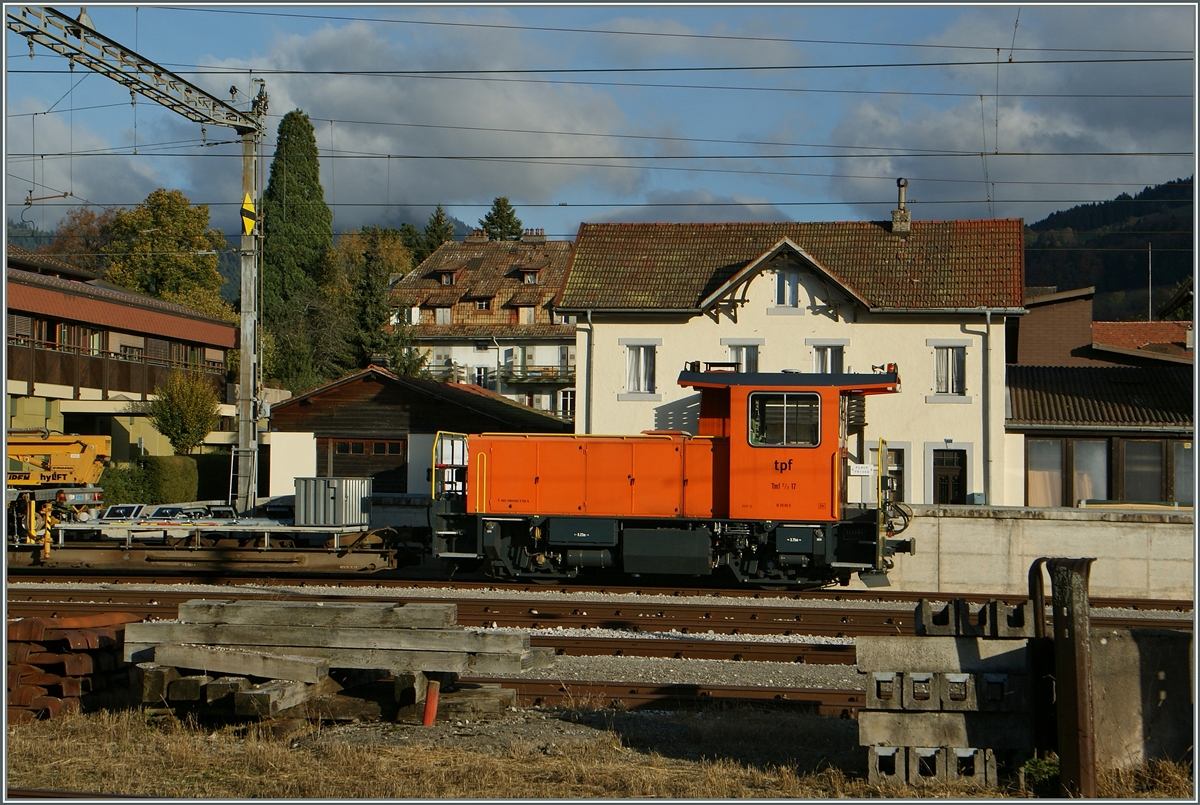 Der TPF Tm 2/2 17 in Chtel St-Denis. 
30. Okt. 2013