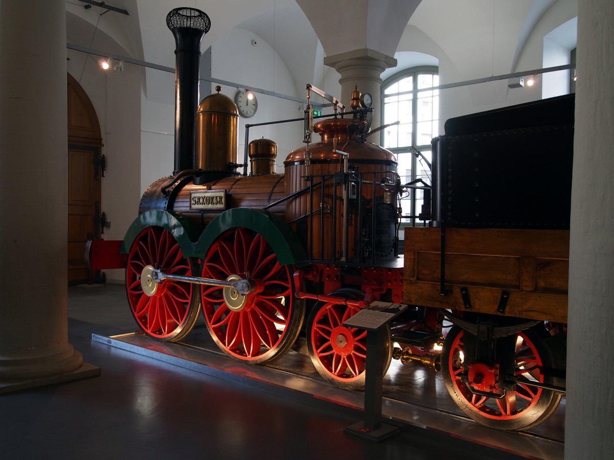 Die Saxonia im Verkehrsmuseum Dresden am 19.04.2015.