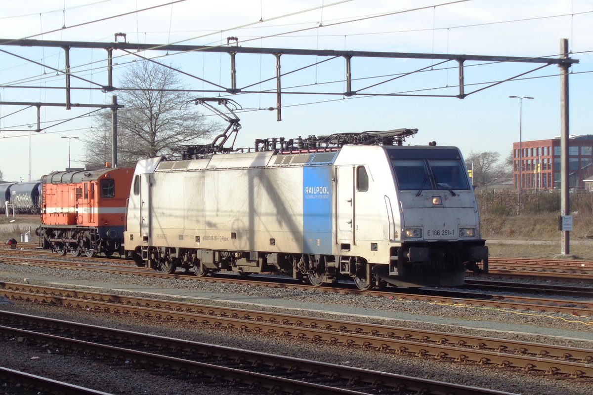 In Amersfoort treft am 24 Februar 2019 Railpool 186 291 ein.