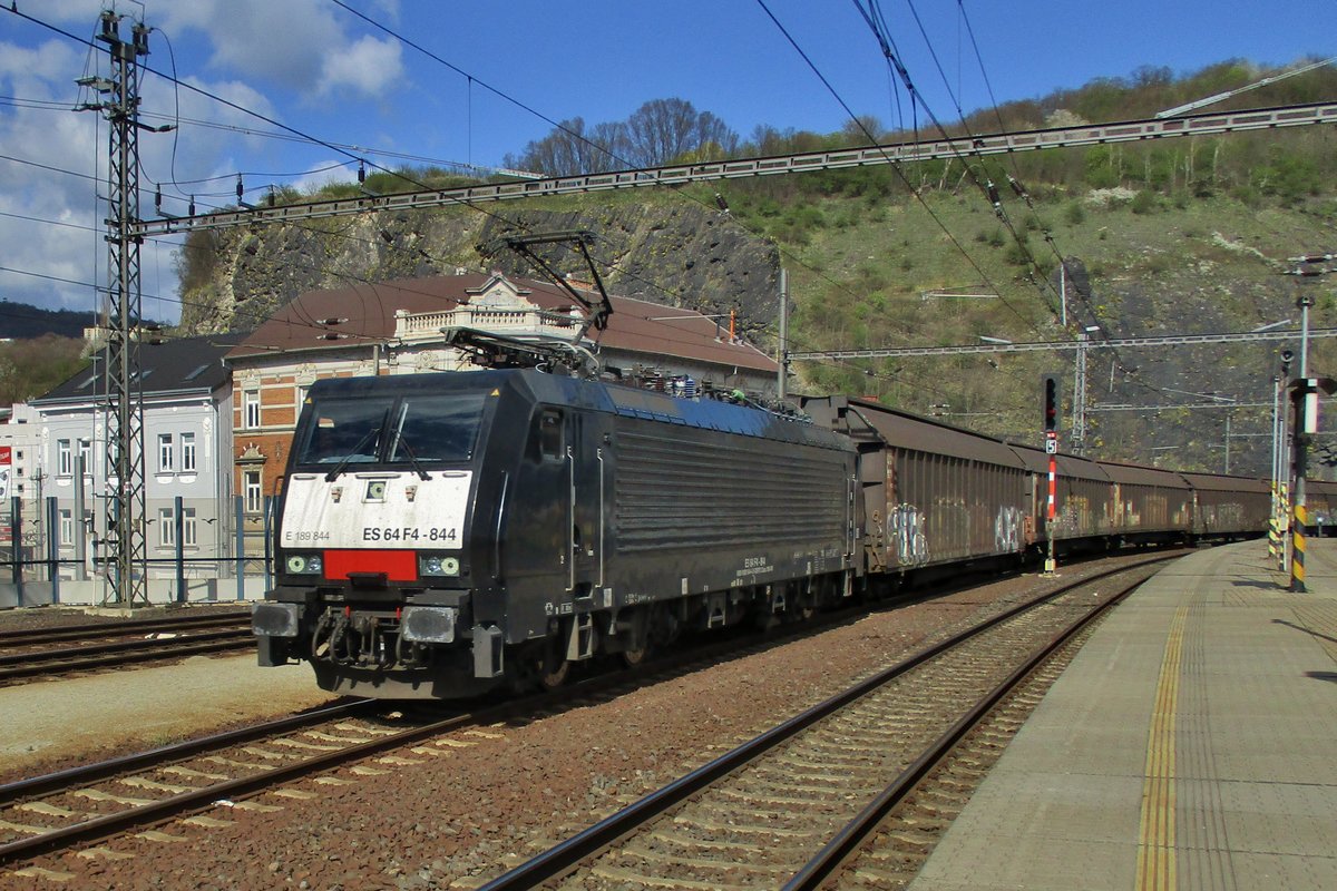 MRCE 189 844 durchfahrt Usti nad Labem am 6 April 2017.