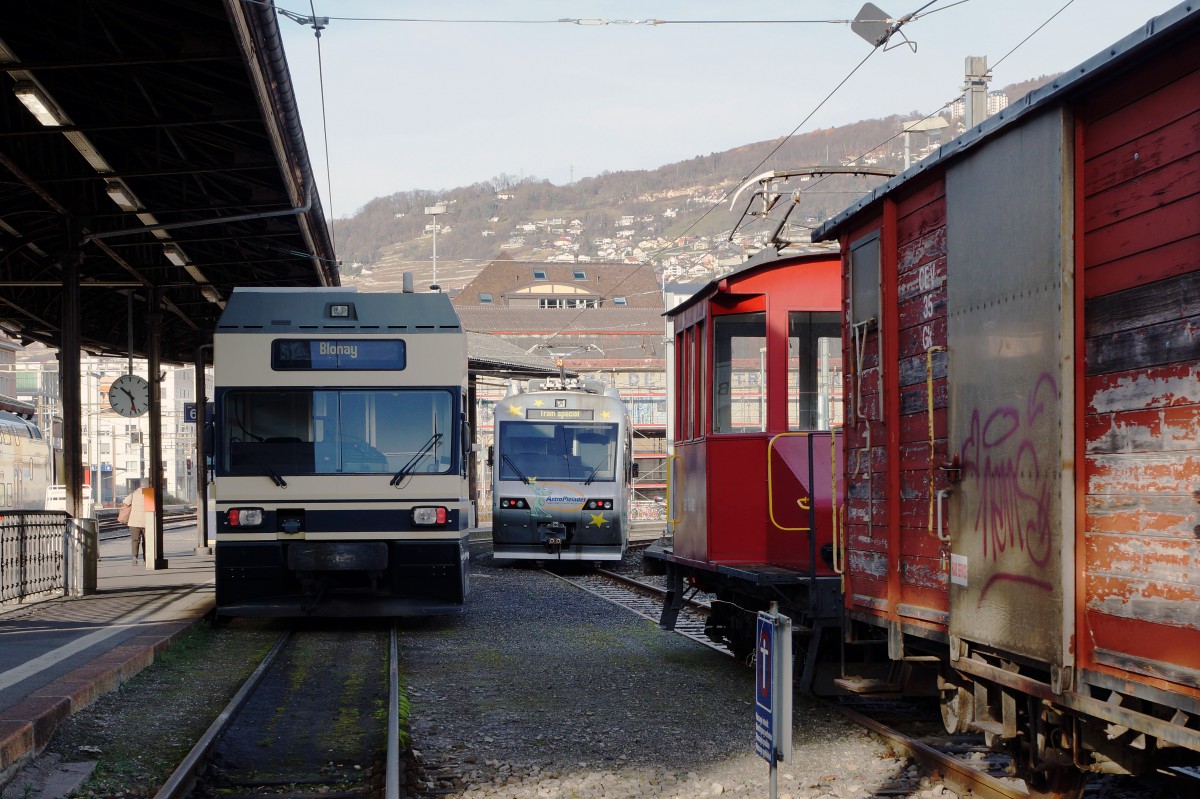 MVR: Bahnhof Vevey am 11. Dezember 2015.
Foto: Walter Ruetsch