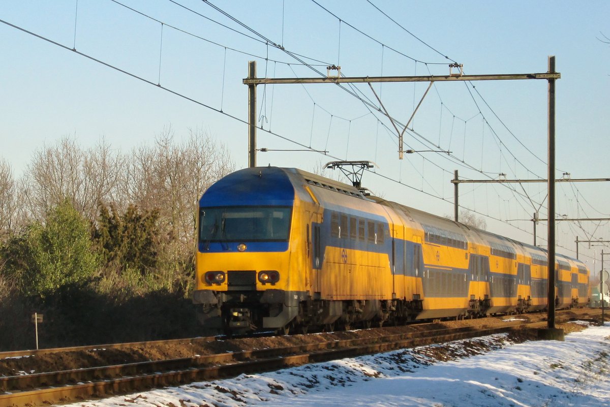 NS 7631 durchfahrt Wijchen am 19 Jänner 2017.