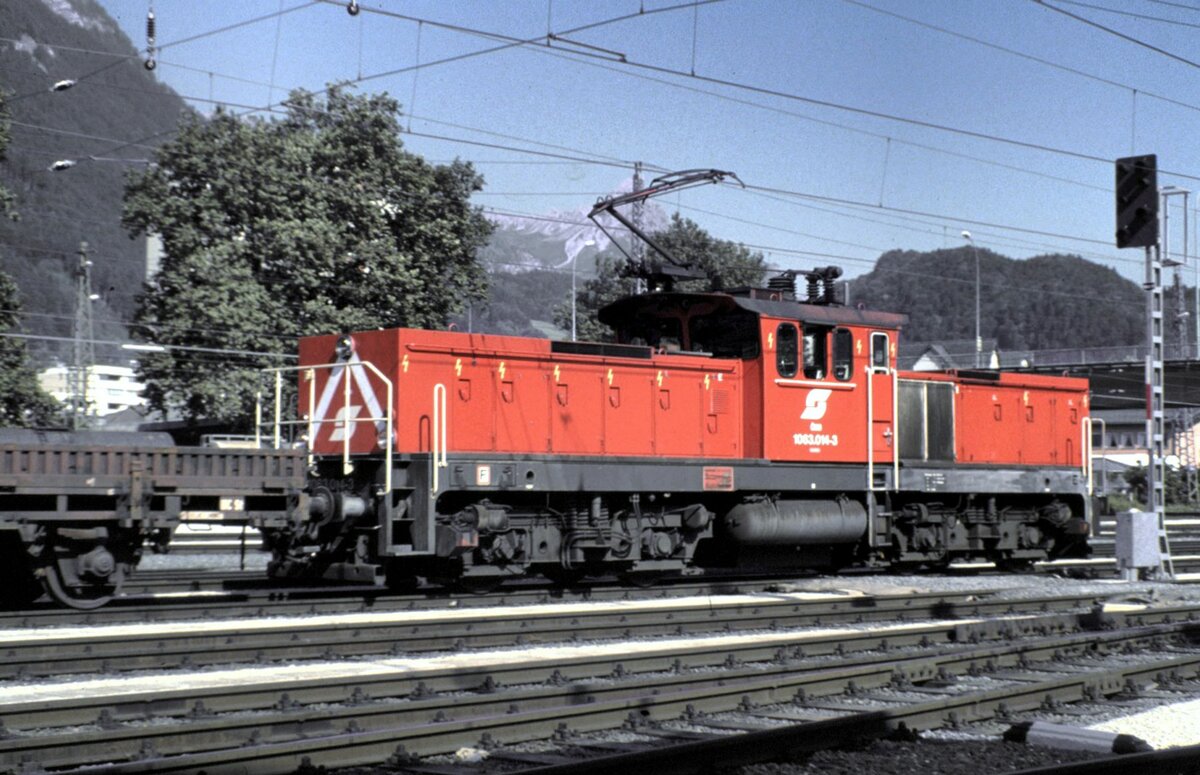 ÖBB 1063.014 in Bludenz im August 1981.