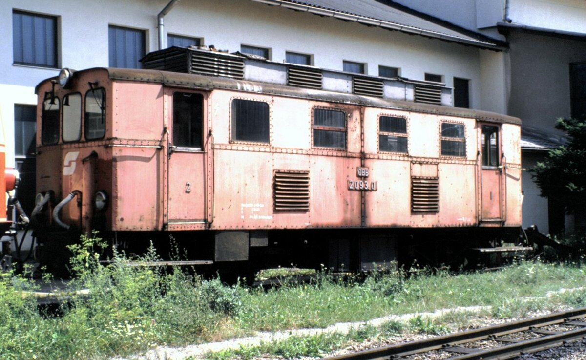 BB Mariazeller Bahn MzB Nr.2093.01 in St.Plten am 07.08.1986.