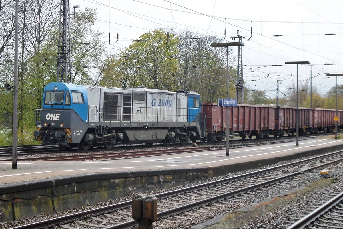 OHE 1041 durchfahrt Osnabrück am 27 April 2016.