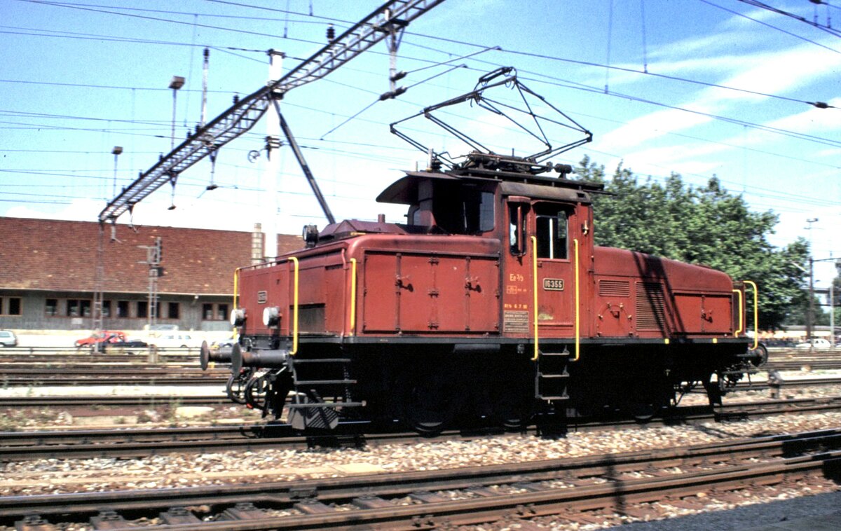 SBB Ee 3/3 Nr.16 355 in Rorschach im August 1991.
