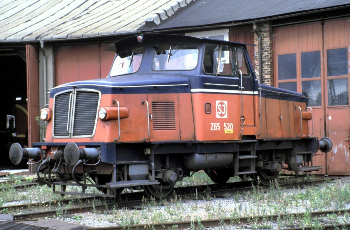 SJ Z 65 Nr.520 in Hallsberg am 11.08.1985.