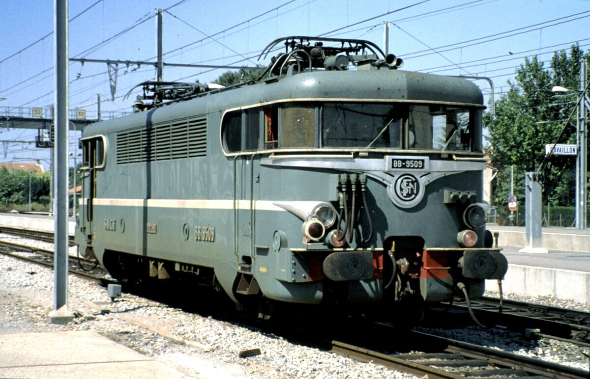 SNCF BB 9509 in Digne am 12.08.1979.