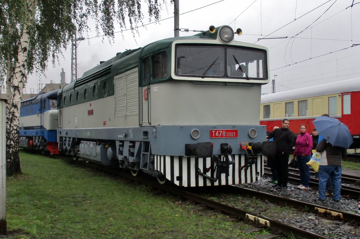 T478 3001 steht ins Bw Bohumin am 23 September 2017 anlasslich der jahrlichen Nationaler Bahntag in Tsjechien.