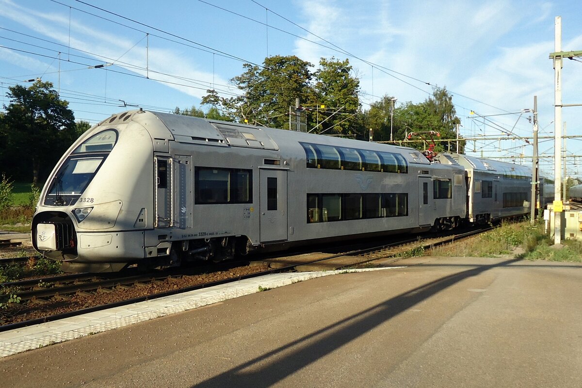 Testfahrt für SJ 3328 am 11 September 2015 in Hallsberg.