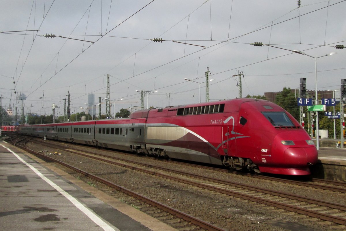 Thalys 4344 durchfahrt Köln Deutz am 28 Mai 2014.