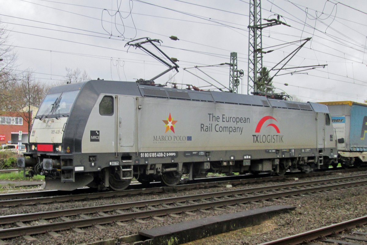 TX Log 185 408 durchfahrt Elmshorn am 28 April 2016.