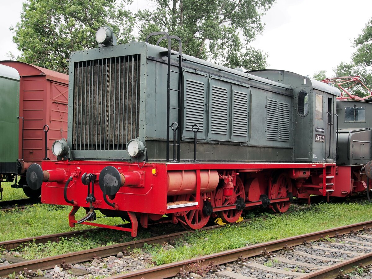 V 36 032 im Eisenbahnmuseum Weimar am 05.08.2016.