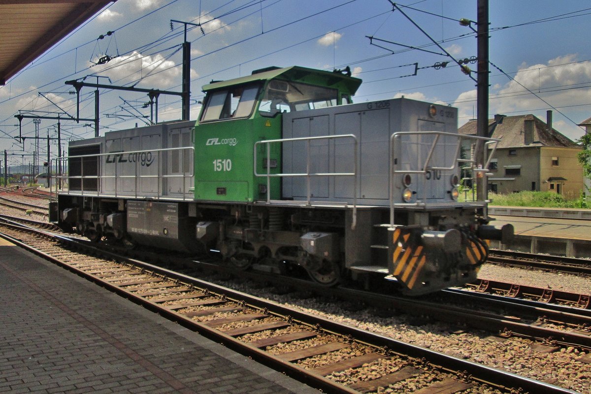 Vossloh-Söldner 1510 steht am 9 Juni 2016 in Bettembourg.
