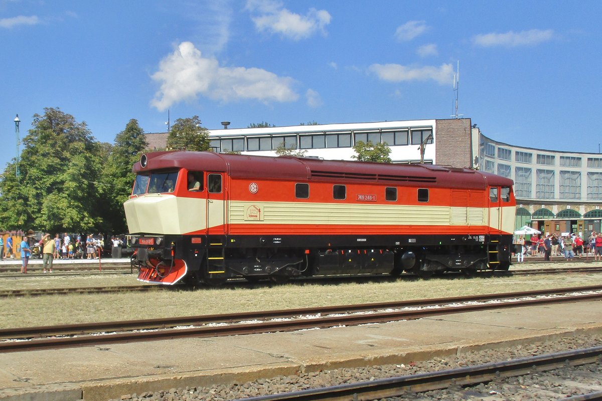 ZOS Vrutky 749 248 war am 9 September 2018 ins Budapester Eisenbahnmuseum.