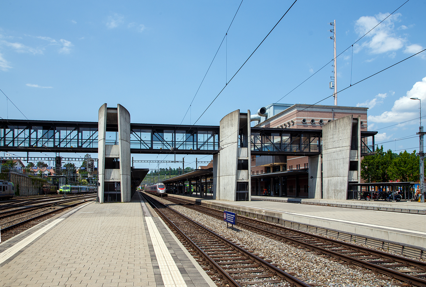 Der Bahnhof Spiez am 28.05.2023.