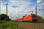 DB Regio 182 016-6 fuhr mit dem RE1 Magdeburg Hbf am 08.09.2018 am Abzweig Magdeburg-Eichenweiler vorbei