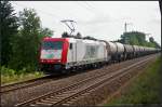 ITL 185 650-9 fuhr mit Zacens-Wagen am 16.06.2014 durch Panketal-Rntgental