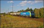 PKP Cargo EU45-152 / 189 152-2 / ES 64 F4-152 mit einem Kesselwagen-Zug am 28.08.2014 durch die Berliner Wuhlheide