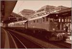 be-4-4 Die SMB Be 4/4 171 mit einem Extrazug von Basel nach Sion beim Halt in Lausanne am 27. Feb. 2012
