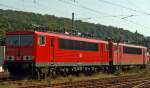 BR 155 155 111-8 und 155 009-4 der DB am 24.09.2011 abgestellt in Kreuztal.