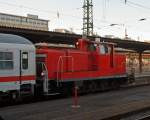 br-363-v-60 363 189-2 zieht am 30.09.2011 einen IC aus dem Hbf Frankfurt/Main. Die V 60 wurde 1963 bei Krupp unter der Fabrik-Nr. 4509 gebaut.