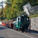 Die Heiz�l befeuerte BRB 15 Stadt Kanaya (Japan) steht am 30.09.2011 im BRB Bahnhof Brienz f�r die n�chte Fahrt zum Brienzer Rothorn bereit. Die Lok Baujahr 1996 (3. Generation) wurde unter der Fabrik-Nr. 5690 bei der Schweizerische Lokomotiv- und Ma ...