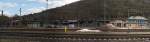 Blick auf das ehem. Bahnbetriebswerk Dillenburg am 08.04.2012.
Dieses Panoramabild wurde aus 3 einzel Bilder zusammen gesetzt.