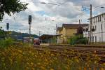 Blick am 10.07.2012 auf den Bahnhof Siegen-Weidenau an der KBS 440 (Ruhr-Sieg-Strecke).
