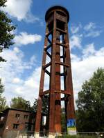 Wasserturm im Naturpark Sdgelnde Berlin, ehemals Verschiebebahnhof Tempelhof, am 05.09.2018.
