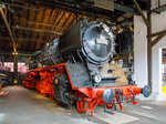 Die Güterzug-Dampflokomotive 50 975, ex DB 050 975-2, am 26.03.2016 im DDM - Deutsches Dampflokomotivmuseum in Neuenmarkt-Wirsberg.