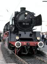 BR 50/813638/50-622-beim-jubilaeum-150-jahre 50 622 beim Jubiläum 150 Jahre Deutsche Eisenbahn in Nürnberg am 14.09.1985.