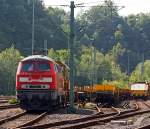 218 261-6 der Bahnbau Gruppe am 26.06.2011 in Betzdorf/Sieg. Die Lok wurde 1973 von Henschel unter der Fabriknummer 31738 gebaut.