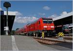 Die 245 003 ist mit einem IRE von Stuttgart kommend, in Lindau eingetroffen.