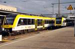 br-612-regioswinger-2/773534/622-960-2-der-sweg-nr-99 622 960-2 der SWEG Nr. 99 80 0 622 960-2 D-SWEG und 612 069 der DB in Ulm am 30.04.2012.
