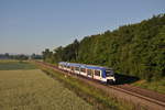 br-620-621-lint-81/702491/620-176-7-war-am-fruehen-morgen 620 176-7 war am frühen Morgen des 12.06.2020 als BRB62700 nach München Hbf unterwegs und wurde dabei in Jengen fotografiert. 