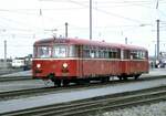 br-795-bis-798-etc-uerdinger-schienenbus/811228/vt-95-bei-der-parade-zum VT 95 bei der Parade zum Jubiläum 150 Jahre Deutsche Eisenbahn in Nürnberg am 14.09.1985.