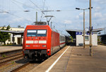   Die 101 046-1 (91 80 6101 046-1 D-DB) der DB Fernverkehr AG zieht nun den IC 2048 (Dresden - Leipzig - Magdeburg - Hannover - Dortmund - Köln) am 21.05.2016 vom Hbf Magdeburg weiter in Richtung