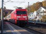 101 038-4 mit IC in Lonsee am 31.10.2021.