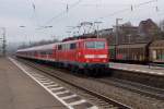 DB: Bald sind die mit Lokomotiven der BR 111 gefhrten RB Basel Badischer Bahnhof - Offbenburg Geschichte.