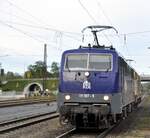 111 107-9 der RBL in Günzburg, gemeinsam mit Smart rail 111 057-6 oder 111 216 am 28.06.2024.