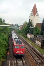 br-115-db-autozug/787854/115-323-8-rueckfuehrung-von-reparierten-personenwagen 115 323-8 Rückführung von reparierten Personenwagen in Lonsee am 12.05.2009.